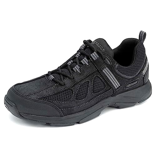 Image of Rockport Men's Rock Cove Walking Sneaker, Black Suede, 9.5