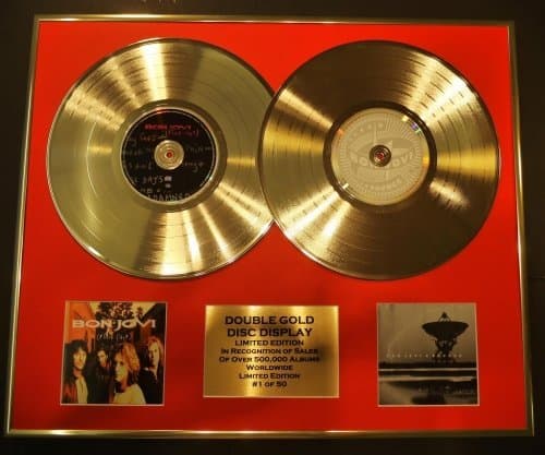 Image of BON JOVI/DOUBLE CD GOLD DISC DISPLAY/LTD. EDITION/COA"THESE DAYS" & "BOUNCE"