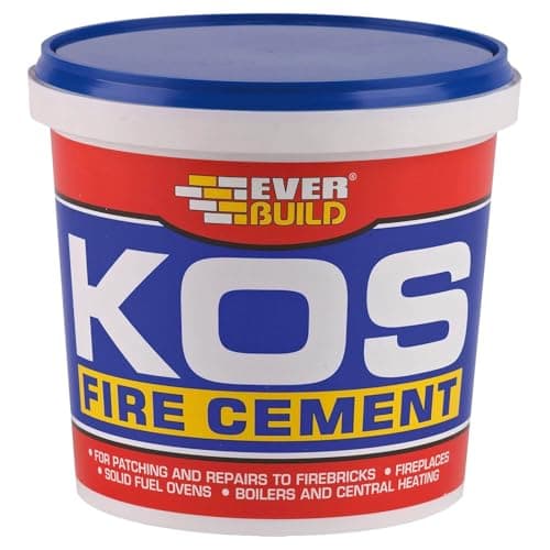 Image of Everbuild KOS Fire Cement Cartridge – Ready to Use – Resistant to Temperatures Up To 1250˚C – Black – 1kg