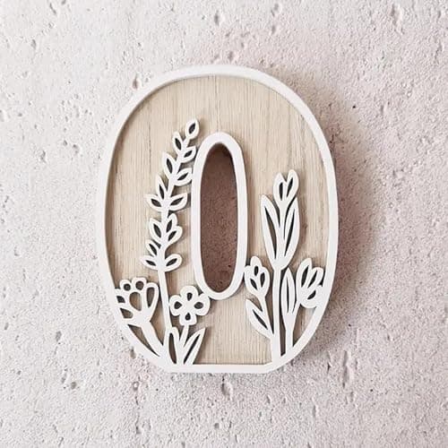 Image of 5 26 Letters for Wall Decoration, Flowers Can Be Painted on Wood, Children's Room Letters, Wooden Letters for Crafts, Name Tags, Wedding Home Decoration (O, One Size)