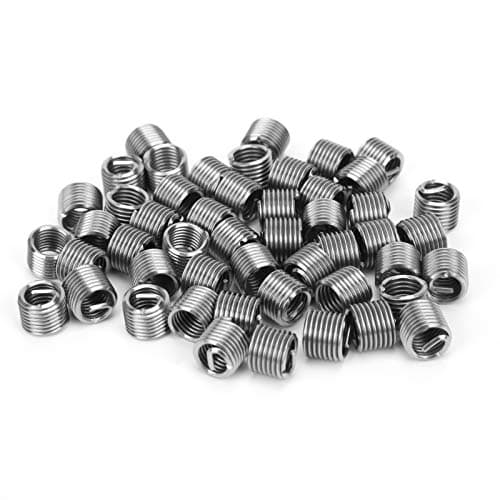 Image of Hyuduo 50 Pcs Thread Repair Insert, Metric M8 X 1.25 Helicoil Thread Sleeves, Stainless Steel Wire Thread Sheaths For Thread Repairing (15Mm),Other Fasteners