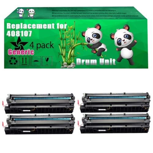 Image of Replacement 408107 Drum Unit Compatible for Ricoh SP 8400 SP 8400 DN SP 8400 DTE SP 8400 Series Printers, Up to 100000 Pages, Vivid Colors, Contains Chip (4 Pack Black)