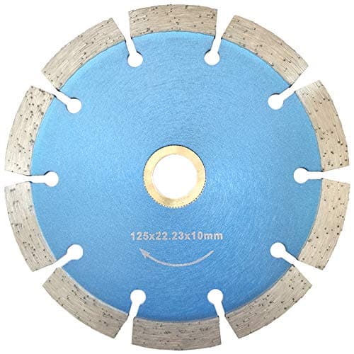 Image of Meacase 125mm Segmented Diamond Cutting Disc for Concrete Masonry Brick Block Stone with 22.23mm-16mm Arbor