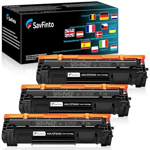 Image of SavFinto 44A CF244A Black Toner Cartridges Work for HP M15w Replacements for HP CF244A 244A 44A Toner Compatible with Laserjet Pro M15a M15w MFP M28a M28w (3 Black)