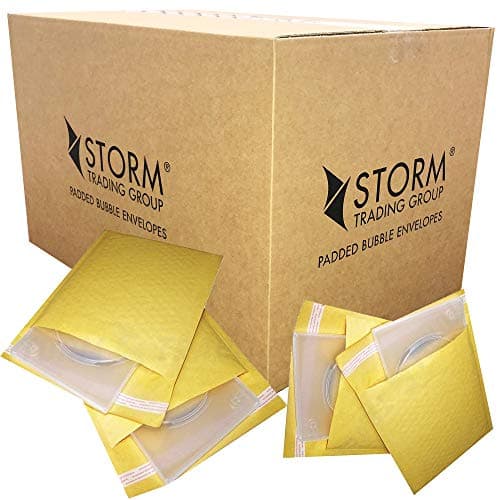 Image of 100 Gold Padded CD Size Bubble Envelopes/Mailer 165X170mm Envelope