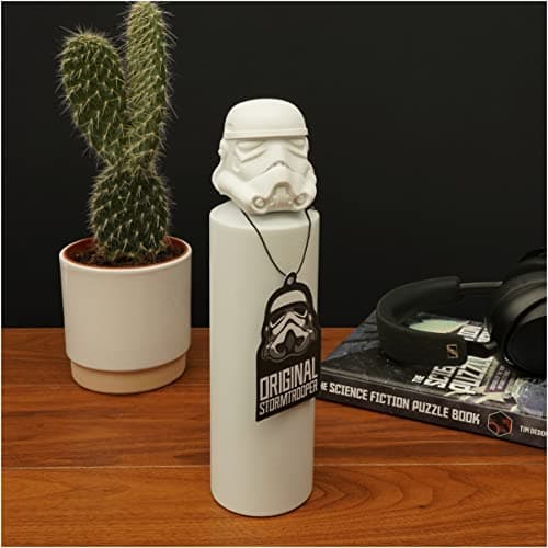 Image of Suck UK - Original Stormtrooper Helmet Water Bottle 500ml | Stainless Steel Water Bottle With Storm Trooper Lid | Metal Bottles & Drinking Bottles For Adults | Storm Trooper Helmets Drinks Bottles