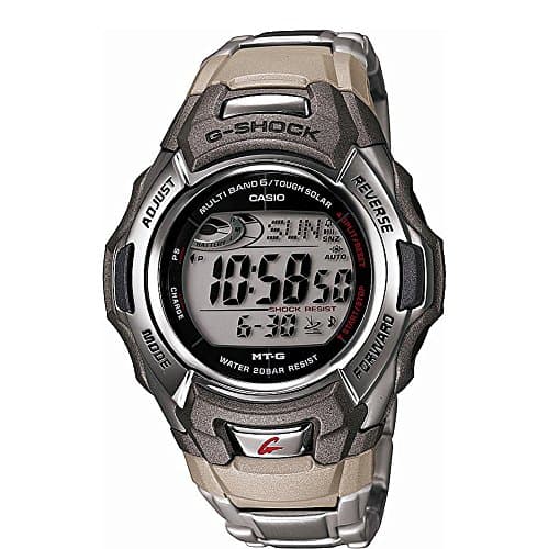 Image of Casio Men's G-Shock MTGM900DA-8CR Tough Solar Atomic Stainless Steel Sport Watch, Silver, MTGM900DA-8CR