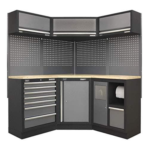 Image of Sealey Modular Storage System Combo - Pressed Wood Worktop - APMSSTACK08W