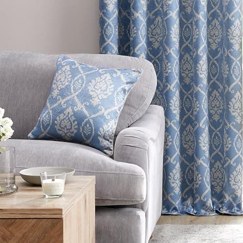 Image of Dreams & Drapes Curtains - Vivianna - Woven Cushion Cover - 43 x 43cm in Blue