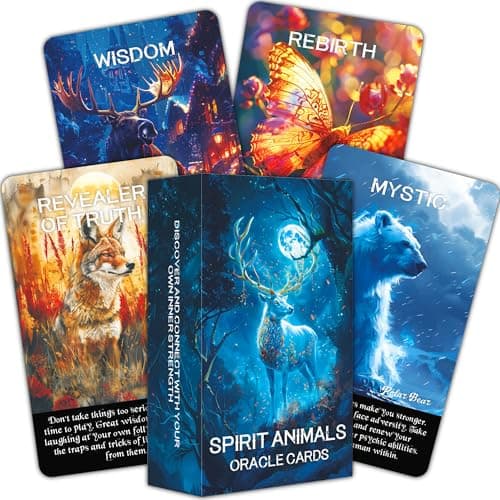 Image of SOULGIST Spirit Animals Oracle Cards, Tarot Deck with Mystical Illustrations, Oracle Cards for Beginners