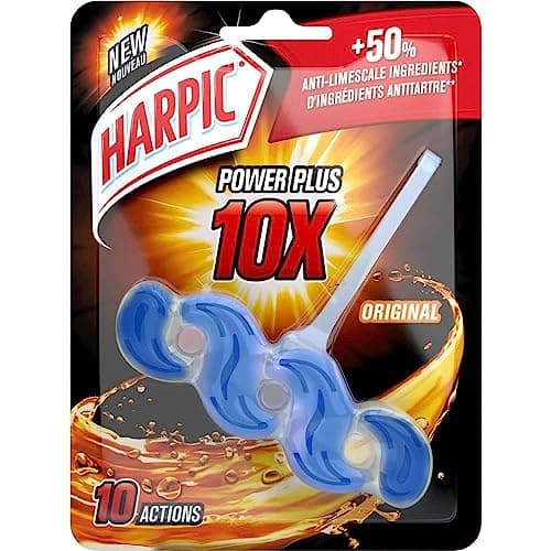 Image of Harpic Active Fresh Toilet Rim Block, Lime Fresh, Pack of 6, Anti-Limescale, Dirt Remover, Lasts up to 5 weeks and up to 250 flushes, Toilet Cleaner, Toilet Freshener