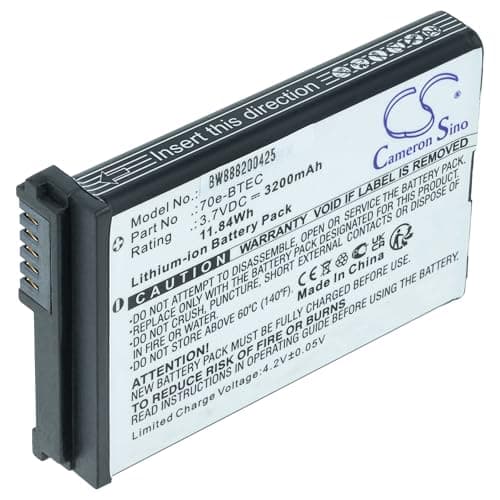 Image of vhbw Battery compatible with Honeywell Dolphin 70e, 75e, 60s Handheld Mobile Computer (3200mAh, 3.7 V, Li-Ion)