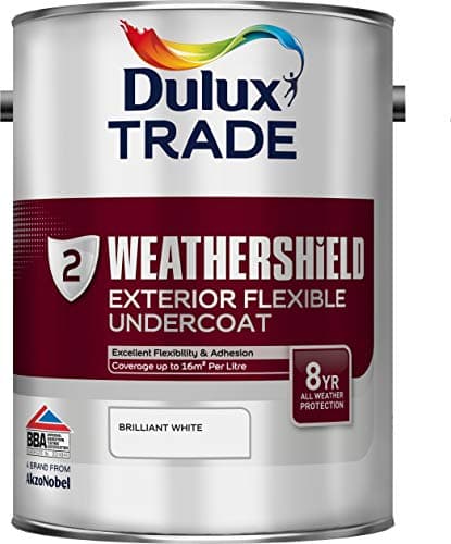 Image of Dulux Trade Weathershield Undercoat Brilliant White 5 Litres