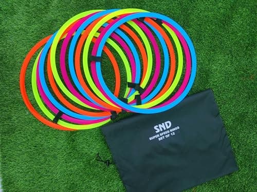 Image of 22YardsPro Super Speed Rings Ladder, Set of 12 Pcs Agility Ring Ladder, Football training Equipment