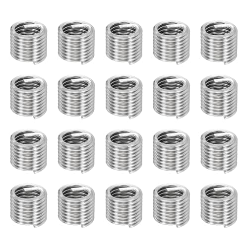 Image of sourcing map 20pcs Wire Thread Repair Inserts M10 x 1.5 x 1.5D (15mm) Metric 304H Stainless Steel Helical Coiled Wire Screw Threaded Sleeve Sheath for Automotive Repairs