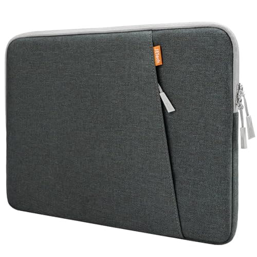 Image of JETech Laptop Sleeve for 13-14Inch MacBook Neo (A18 Pro), MacBook Air/Pro (M1-M5) 2020-2026, 13-13.6 Inch Notebook, Waterproof Shock Resistant Bag Case with Accessory Pocket (Dark Grey)