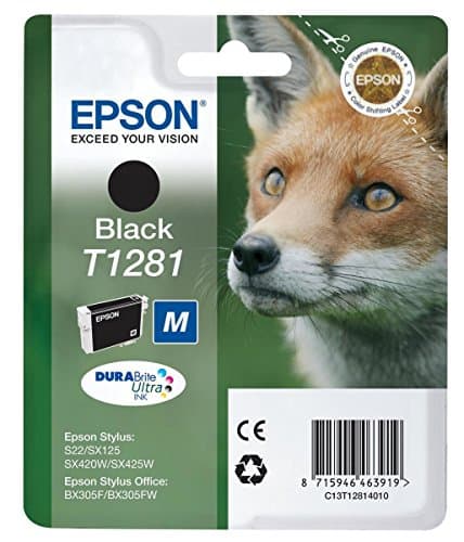 Image of Epson C13T12814011 - T1281 - Black - original - blister - ink cartridge - for Stylus S22, SX230, SX235, SX420, SX430, SX435, SX438, SX440, SX445, Stylus Office BX305