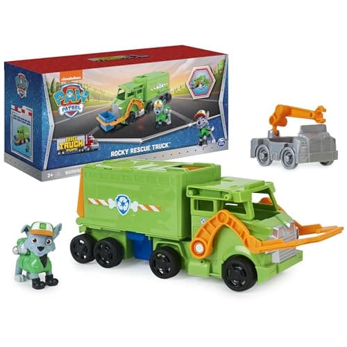 Image of Paw Patrol Transformable Rocky Car - Big Truck with 1 Rocky Figure and 1 Mini Rescue Car - 6065318 - Toys for Children 3 Years+