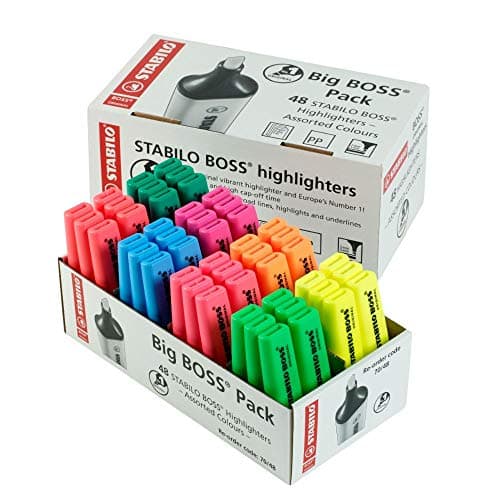 Image of STABILO BOSS ORIGINAL - Highlighter - Pack of 48 - with 8 Neon Colours