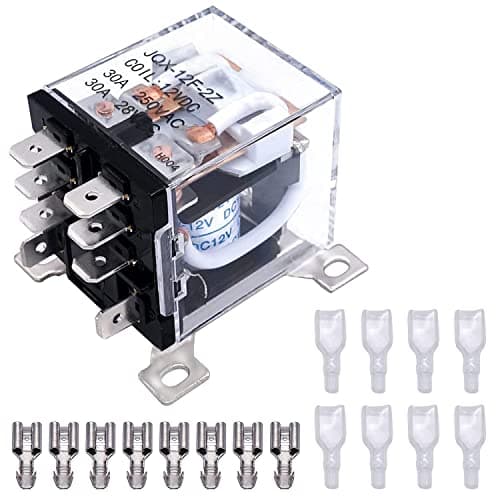 Image of Taiss/JQX-12F 2Z DC 12V Coil 8 Pin 30A DPDT 2NO 2NC Electromagnetic Relay General Purpose Power Relay for Remote Control, Automatic Control System +Wire Terminal (Warranty 1 Years) LJQX-30/2Z DC12V