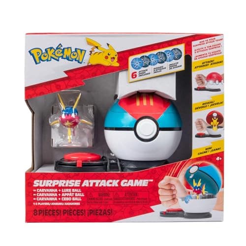 Image of Pokemon Surprise Attack Game Single Pack Carvanha with Stand with Lure Ball - W5