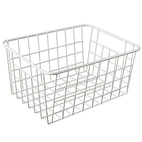 Image of TEERFU Wire Storage Basket Bins Organizer,Large Metal Wire Basket Freezer Storage Organizer Bins with Handles for Kitchen Cabinets, Pantry, Closets, Bedrooms, Bathrooms,Freezer,28.5x22x12cm