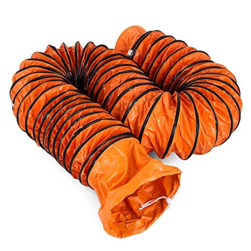 Image of Mophorn PVC Flexible Ducting 32FT/10m Fit Portable PVC Ventilation Duct Flexible Fan Ducting Strong Vinyl Material 12Inch 300mm Dia Gardening Orange