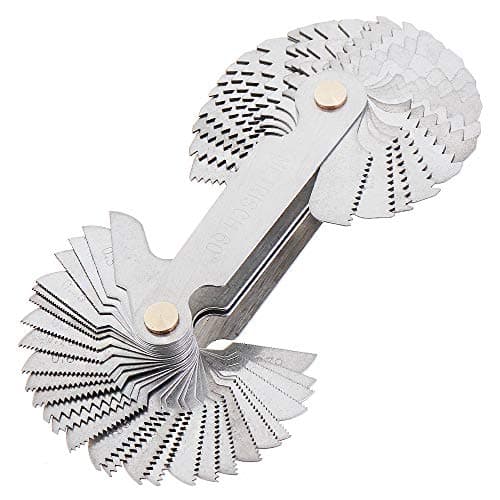 Image of ChgImposs Metric & Imperial & US Screw Gauge SAE Whitworth 55 Degree & Metric 60 Degree & & US 60 Degree Thread Pitch Gauge for Industrial Measurement
