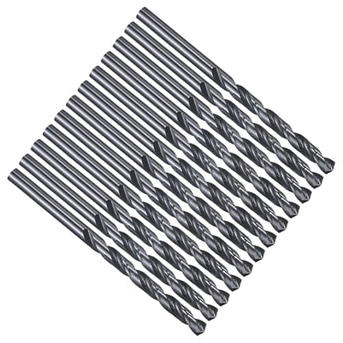 Image of PATIKIL 5.6mm Drill Bit 7/32", Jobber Straight Shank M2 High-Speed Steel 135° Nitriding Black for Stainless Steel Hard Metal - 12 Pack