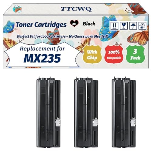 Image of TTCWQ Compatible for Sharp MX235 MX-235GT Toner Cartridges Work for Sharp MX-M232D MX-M180 MX-M182 MX-M182D Printers (3 Pack Black)