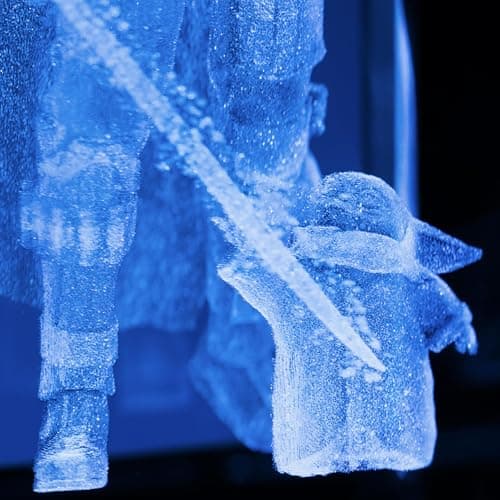 Image of Paladone Mandalorian & Grogu 3D Holographic Crystal Light - Officially Licensed Laser-Etched Star Wars Collectible LED Lamp, Disney The Child Merchandise Gifts & Desk Accessories