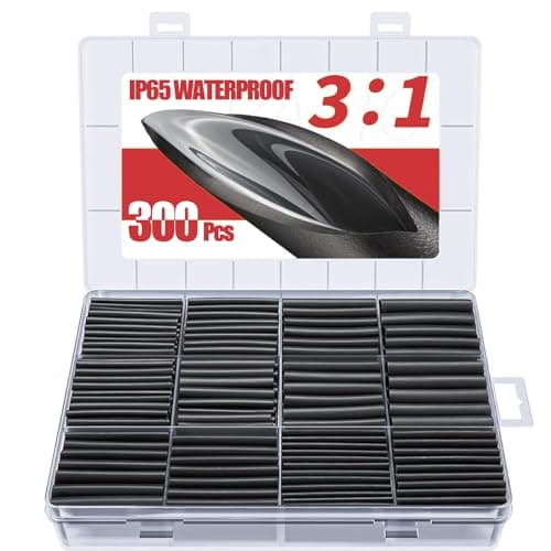 Image of Eventronic 300 Pcs Heat Shrink Tubing, 3:1 Shrink Ratio Adhesive Lined, IP65 Waterproof Heat Shrink, 7 Size, Total 27 m, Ideal for Electrical Insulation and Wire Connectors, Never Fading