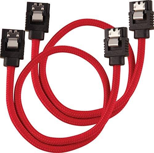 Image of Corsair Premium Sleeved SATA Cable - SATA 6Gbps 30cm, Red