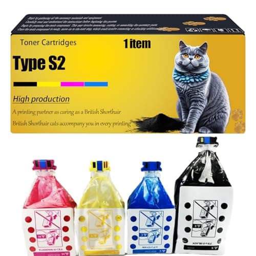 Image of Type S2 Compatible for Ricoh Toner Cartridges 888372 888375 888387 888374 888386 888373 888385 DT60YLW Aficio 3260C 3260CMF 5560C Printers, High Yield Alternatives Reliable Printing (Multicolor)