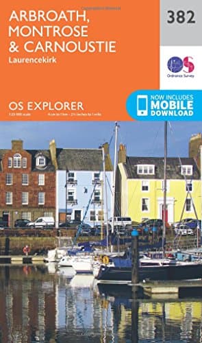 Image of Arbroath, Montrose & Carnoustie Map | Laurencekirk | Ordnance Survey | OS Explorer Map 382 | Scotland | Walks | Hiking | Maps | Adventure