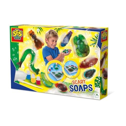 Image of SES Creative 14311 - (Making) Scary Soaps, Mix Dyes to Create Your own Colours, Different Moulds for Different Shapes, Complete STEM-Set for Children