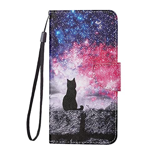 Image of ChoosEU Case for iPhone 7 / iPhone 8 / iPhone SE 2022 / SE 2020 Wallet Case Flip PU Leather Case Cute Pattern Design for Girl Women Phone Case Silicone Shockproof Protective Case Cover - Cat Star