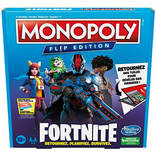 Image of Monopoly Flip Edition: Fortnite, Monopoly Board Game Inspired by the Fortnite Video Game, Board Games for Teens and Adults