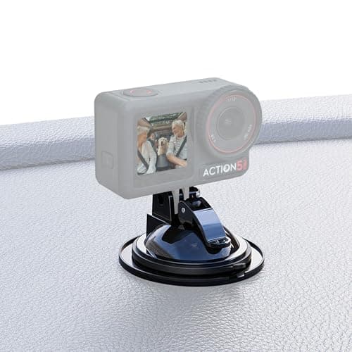 Image of JJC Suction Cup Mount for DJI Osmo Action 6 5 Pro 4 3,Detachable Car Dash Cam Mount for Hero 13 12 11,Windshield Suction Holder with 1/4" 20 for DJI Osmo 360 Pocket 4 3 & Insta 360 X5 X4 Air X3 Camera