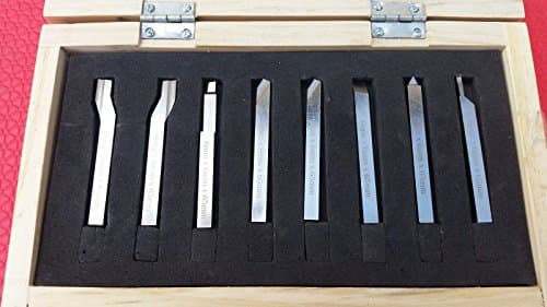 Image of 8 Piece HSS Lathe Form Tools Set Form Tools 12 mm Shank Metal Turning Cutting - Boxed