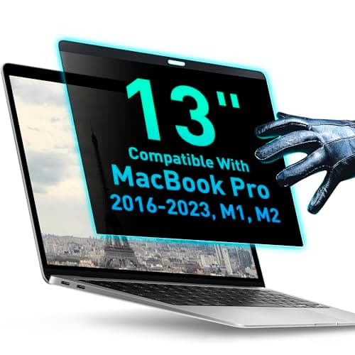 Image of VINTEZ Magnetic Privacy Screen Compatible With MacBook Pro 13" 2016, 2017, 2018, 2019, 2020, 2021, 2022, 2023, M1, M2 Anti-Blue Light Laptop Screen Protector Filter Blue Light Blocking Filter