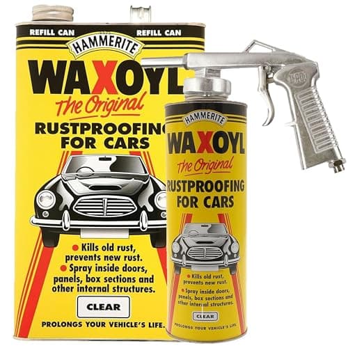 Image of Hammerite 6litre Clear WaxOyl Kit with Schutz Applicator Rust Proof Prevention Covering Refill all-round rustproofing treatment. Its unique formula solves the problem of hidden rust once and for all.