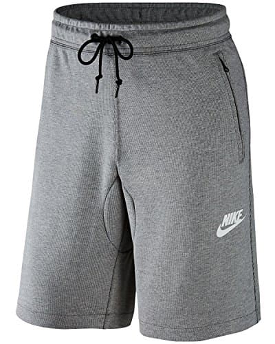 Image of Nike Men's AV15 Fleece Sweat Shorts - Dark Grey Heather/Black, X-Large