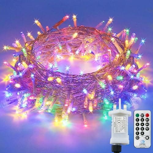 Image of String Lights Mains Powered,120LED 15M/49ft Fairy Lights Plug in,8 Modes Remote Control Garden Lights Waterproof, Indoor/Outdoor for Bedroom,Wedding,Party,Christmas Decorations(Multi-Coloured)