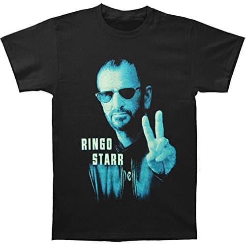 Image of Ringo Starr Men's Colour Peace Short Sleeve T-Shirt, Black, Large