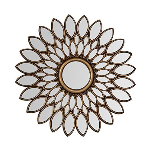 Image of Premier Housewares Wall Mirrors for Hallway Garden Mirrors Bathroom Mirror Wall Mirror Bronze Bathroom Mirrors Wall Mounted H90xW90xD6