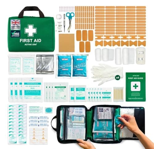 Image of 220 Piece Premium First Aid Kit Bag - Includes 2 x Cold (Ice) Packs and Emergency Blanket for Home, Office, Car, Caravan, Workplace, Travel and Sports