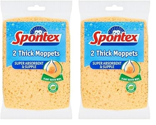 Image of Spontex Hygienic Thick Moppets (Pack of 4)