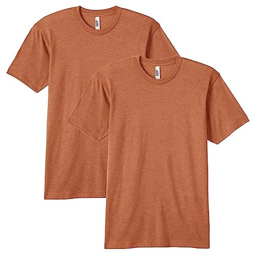 Image of American Apparel Unisex-Adult Tri-Blend Track T-Shirt, Style GTR401, 2-Pack, Tri-Rust (2-Pack), M