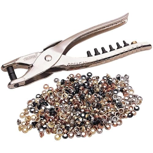 Image of Draper 31096 Interchangeable Hole Punch and Eyelet Plier, 210mm , Blue